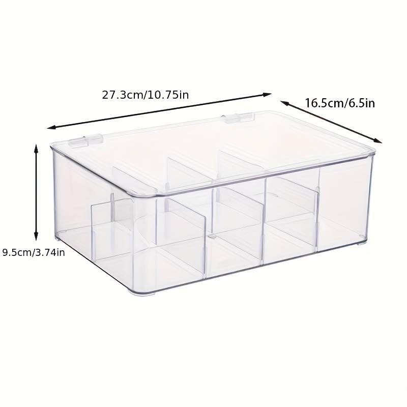 Plastic Tea Bag Divided Storage Organizer Container Box for