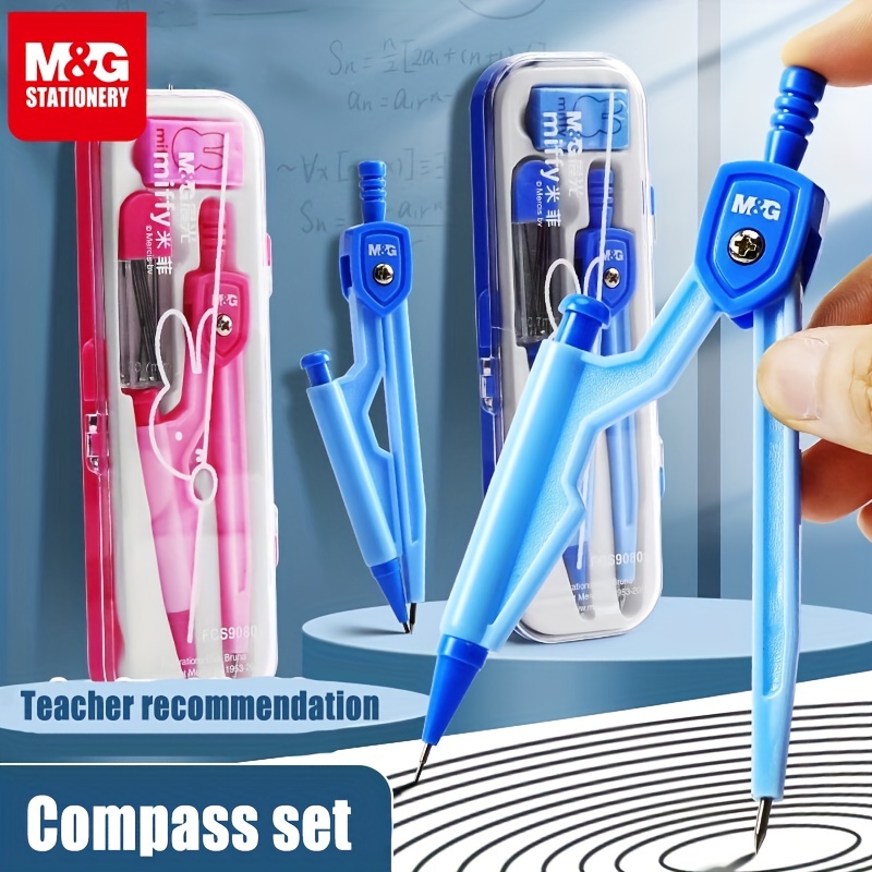 M&G Stainless Compass Multifunctional Metal Drafting Drawing Math Geometry  Circles Tool Durable School Stationery Supplies