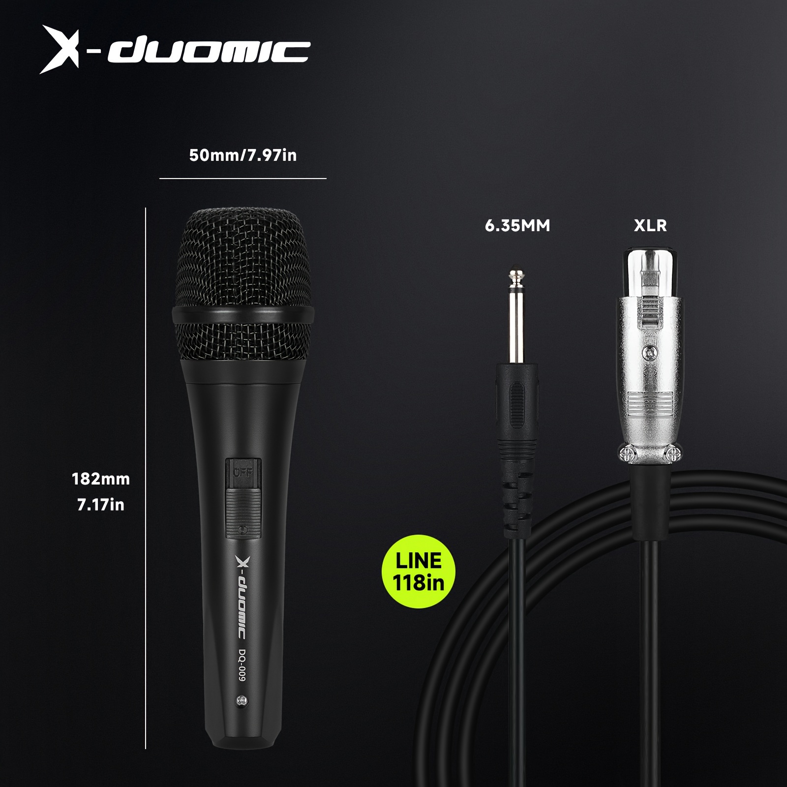 X-duomic Dq-009 Microphone Filaire Professionnel Chanteur Ktv