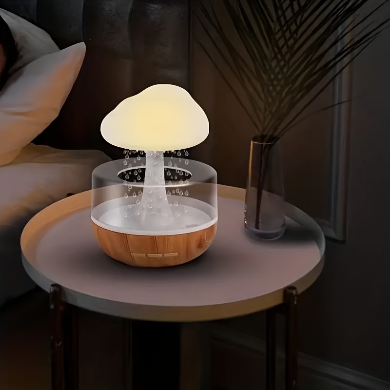 Rain Cloud Aromatherapy Diffuser Night Light Mushroom Lamp - Temu