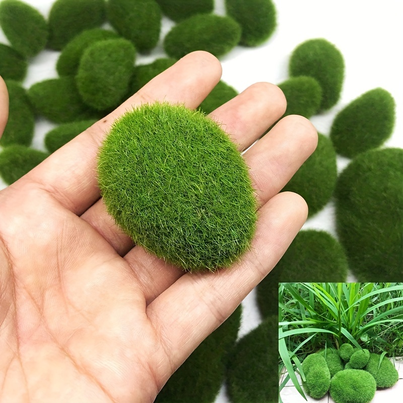 4 size Artificial Moss Rock Decoration Green Moss Ball Moss - Temu
