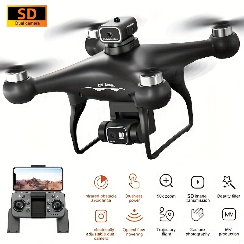Drone pliable GPS Drone avec caméra adulte 6k, quadricoptère avec moteur  sans balais, sac de transport