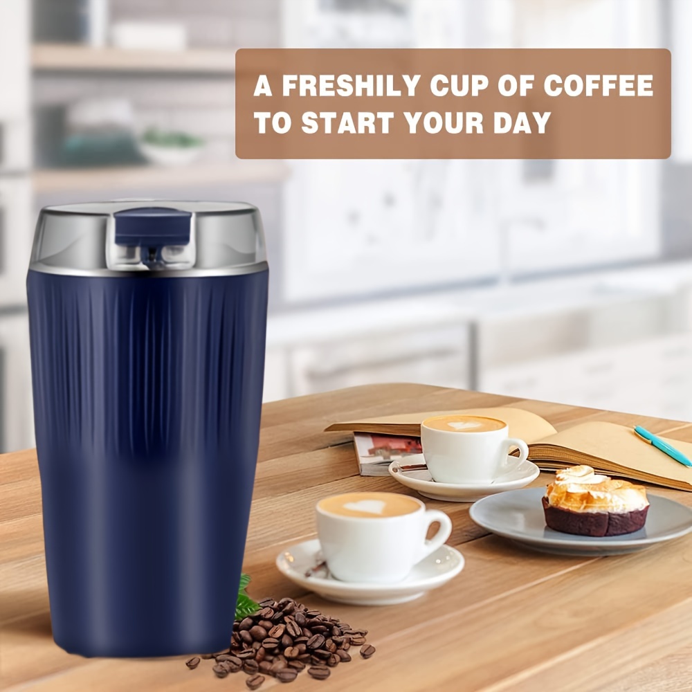 Coffee Grinder 3.50z Electric Coffee Grinder With One-touch Push-rtbutton  Control Kitchen Accessories For Beans, Spices And More, 8stainless Steel  Blades Quiet Spice Grinder (us Plug) - Temu