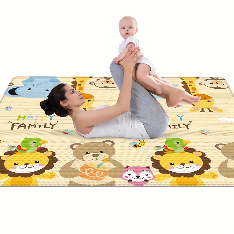 Tapete plegable de juego para bebé, reversible, extra grande, de espuma  gruesa para bebés, niños pequeños, niños, impermeable, para interiores y