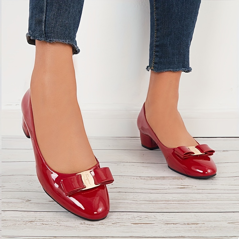 Zapatos De Tacón Grueso Con Cordones Para Mujer Mocasines De Charol  Primavera