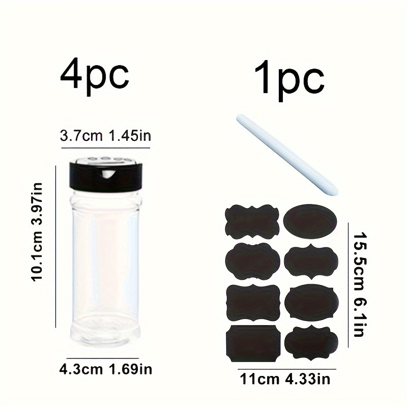 ZTOO 6pcs Salt and Pepper Shakers Spice Box Plastic Spice Dispenser with  Lid Spice Jar Condiment Storage Bottle Transparent Seasoning Storage  Container Camping Barbecue Spice Box Kitchen Supplies 