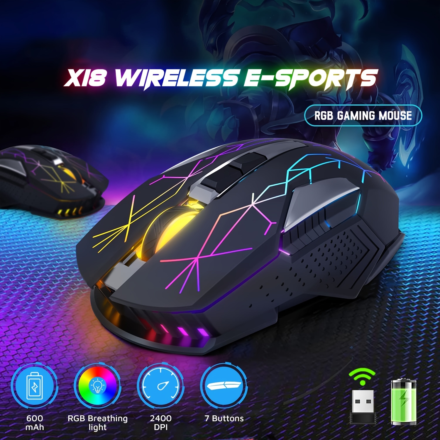 Ziyou Lang X18 Rat n Juegos Inal mbrico 2.4g Recargable Temu Mexico