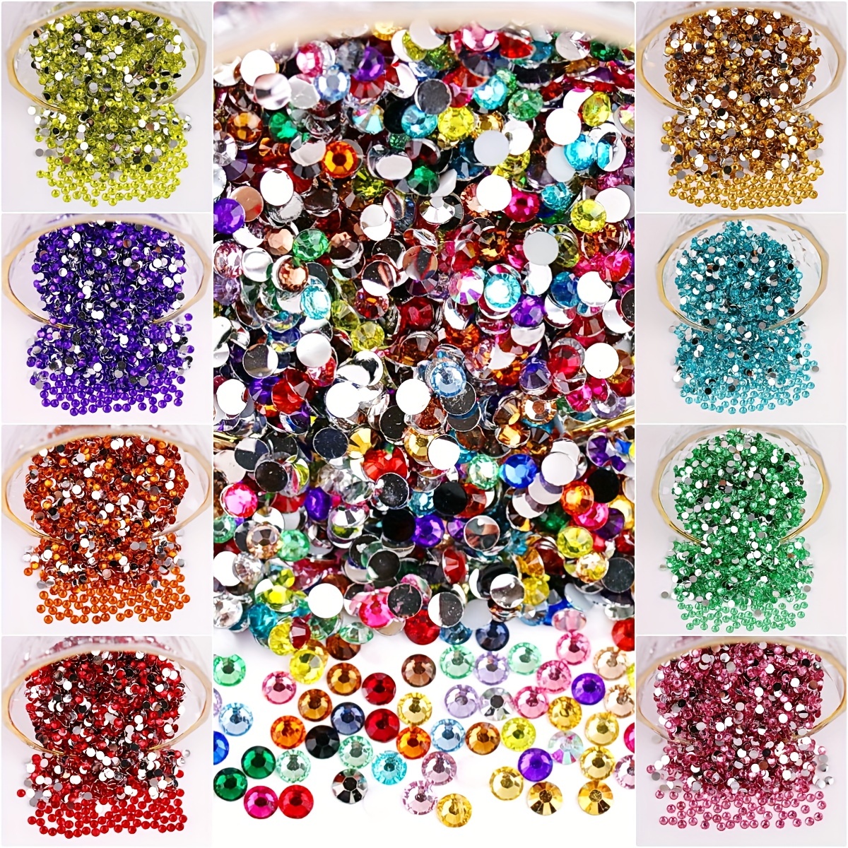 Glow in The Dark Diamond Painting Square Diamond Beads, Resin Sparkle Rhinestones Missing Drills Accessories for DIY Art Crafts Painting with Diamond