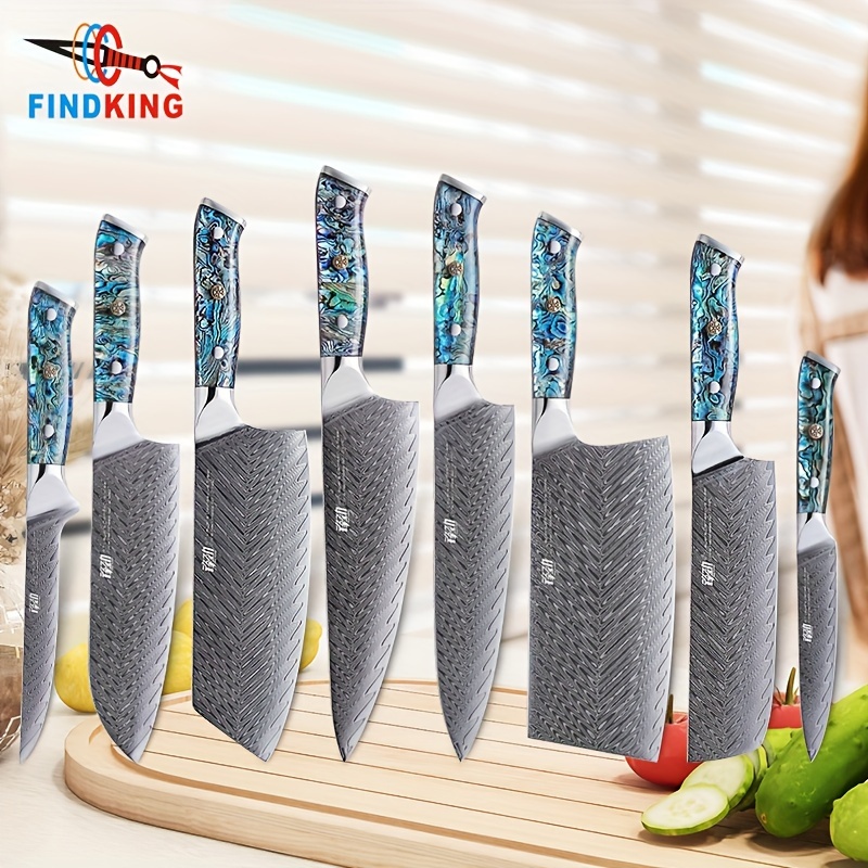 FINDKING New Knife 1-4pcs Resin Handle Damascus Steel Chef Knife Cooking  Tools 67 Layers Kitchen