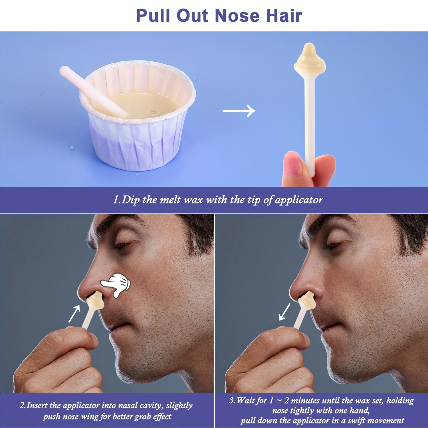 Nose Wax Kit for Men Women, Nose Hair Removal Ear Hair Waxing Kit