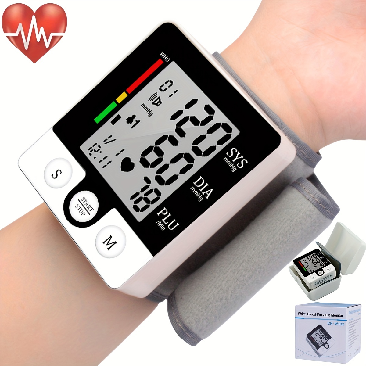 Rechargeable Wrist Blood Pressure Monitor: Accurate And Easy - Temu