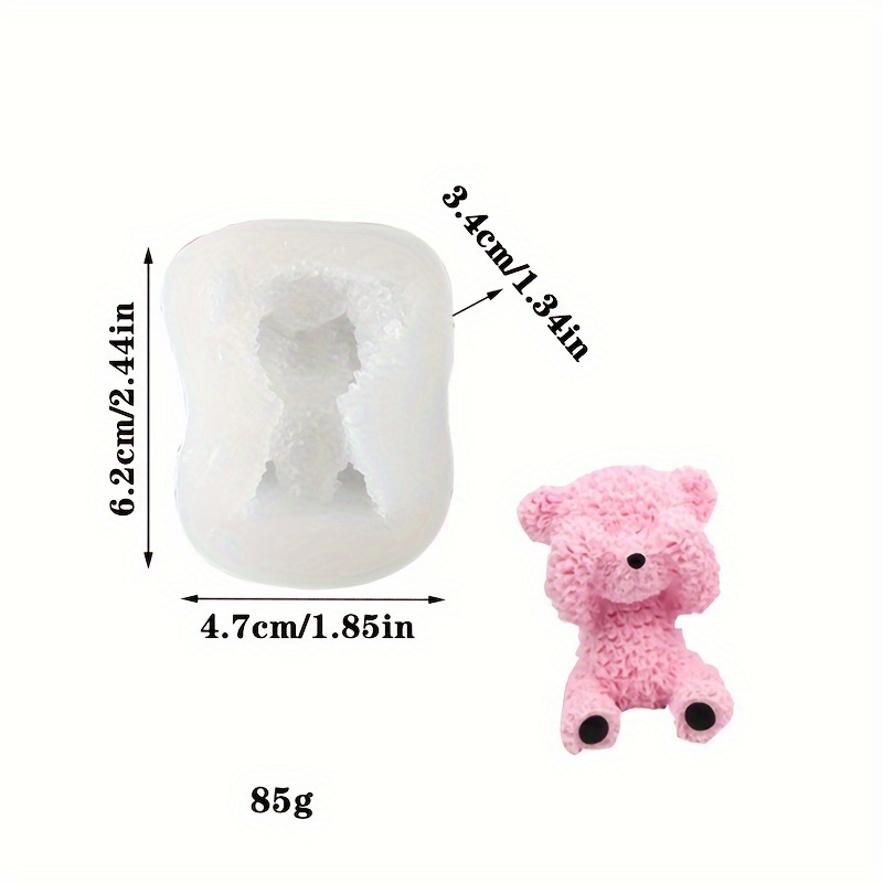 3d Teddy Bear Silicone Mold Bowknot Bear Decoration Soft - Temu