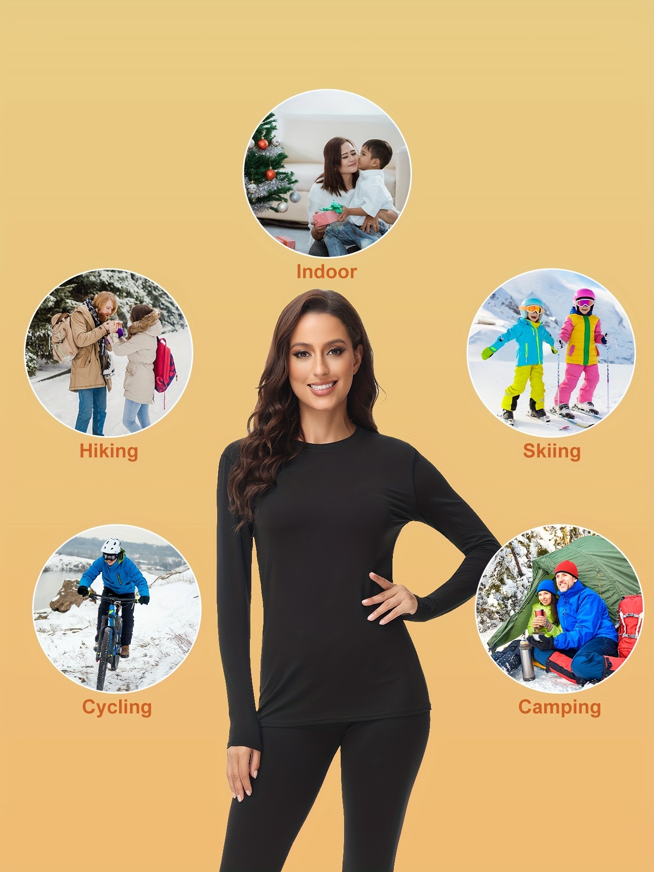Dropship Women Thermal Underwear Long Johns Base Layer Inner Fleece Top  Bottom 2 Pieces Sets to Sell Online at a Lower Price