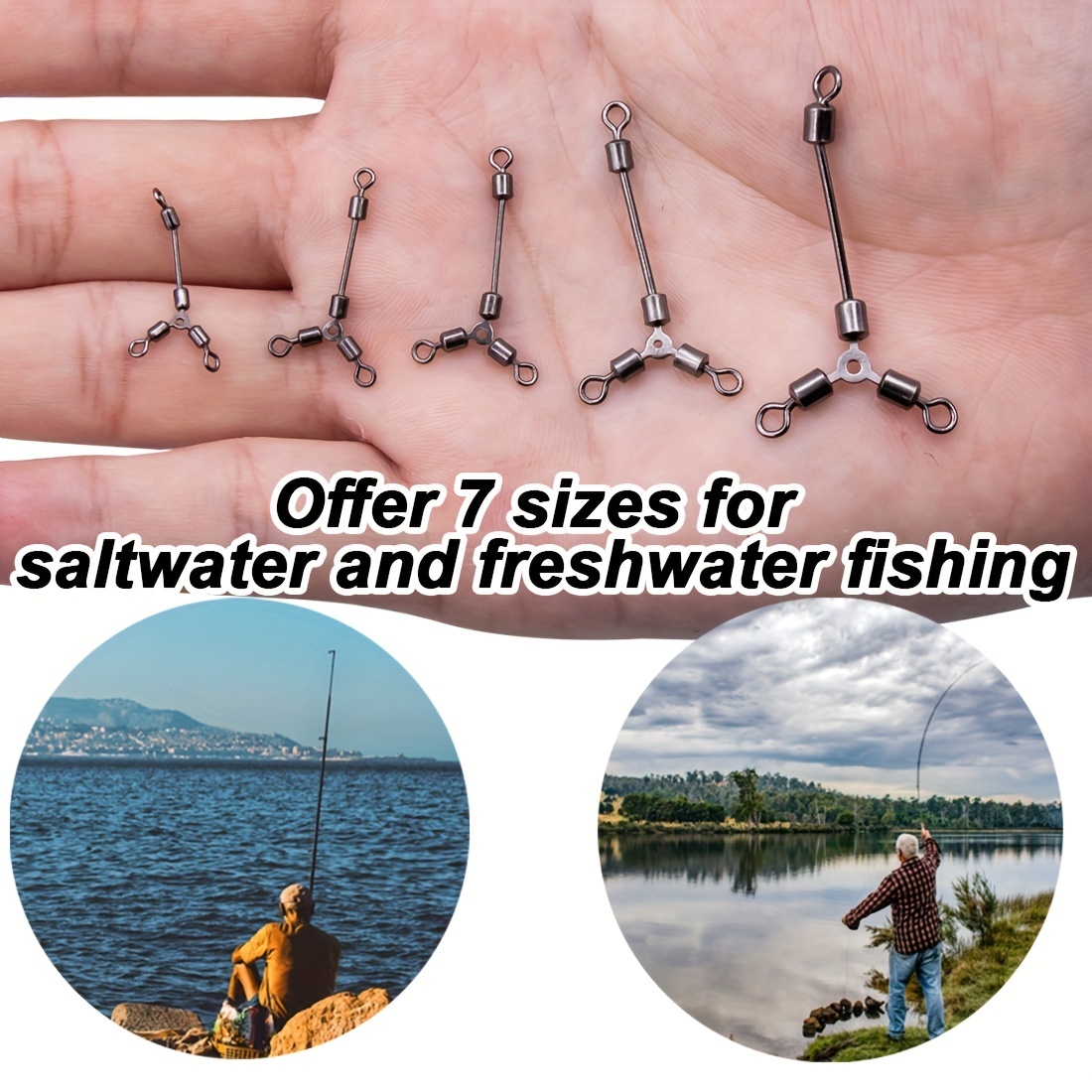 9km 3 way Swivel Fishing Tackle Saltwater Stainless Steel - Temu