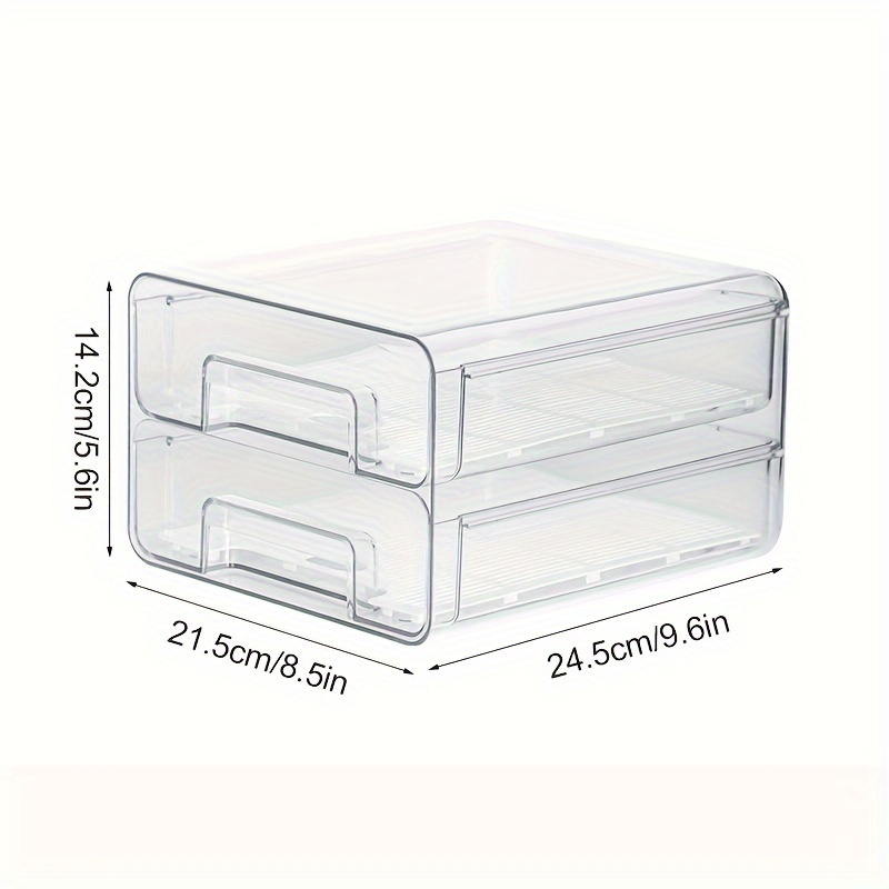 1pc Plastic Storage Bin Tote Organizing Container With Lid Fridge Storage  Bin Stackable Storage Bins, Aesthetic Room Decor, Home Decor, Kitchen Access