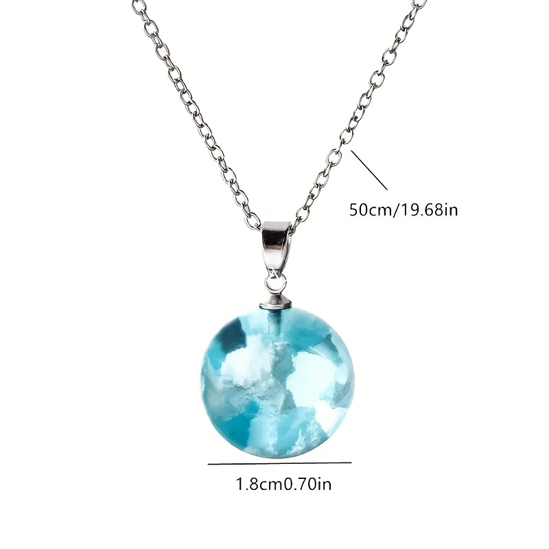 Sky Cloud Luminous Necklace Resin Pendant Necklace