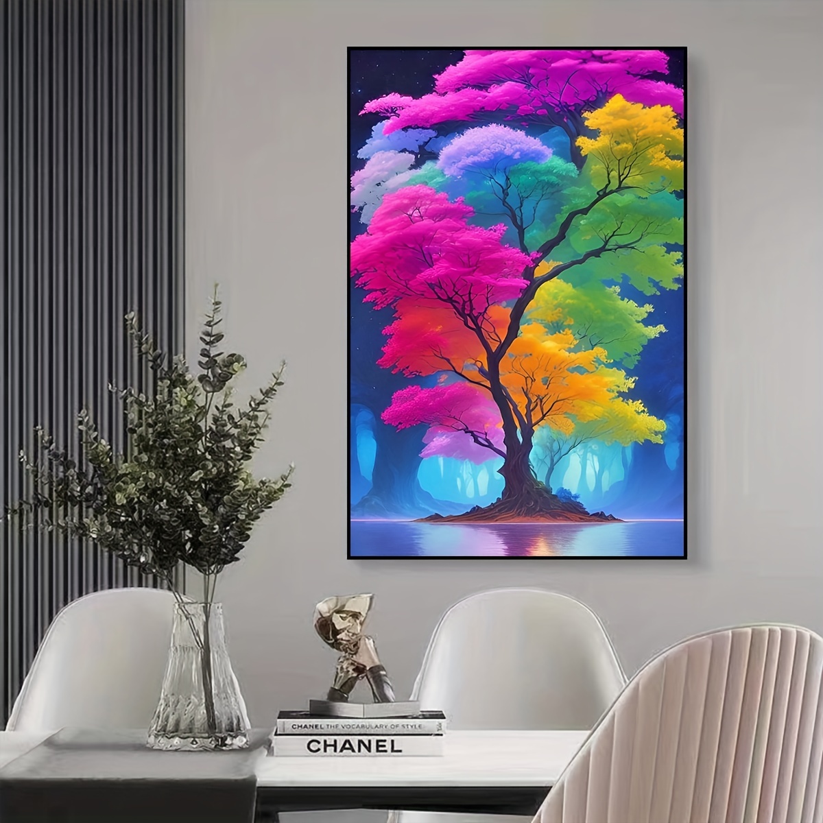 Colorful Rainbow Tree Diamond Painting Kit Adult Digital Painting Diy Diamond  Painting Home Wall Decoration Handmade Crafts Parent-child Interaction  Enhance Hands-on Ability Cultivate Parent-child Relationship Exercise  Patience Pure Handmade Gifts For