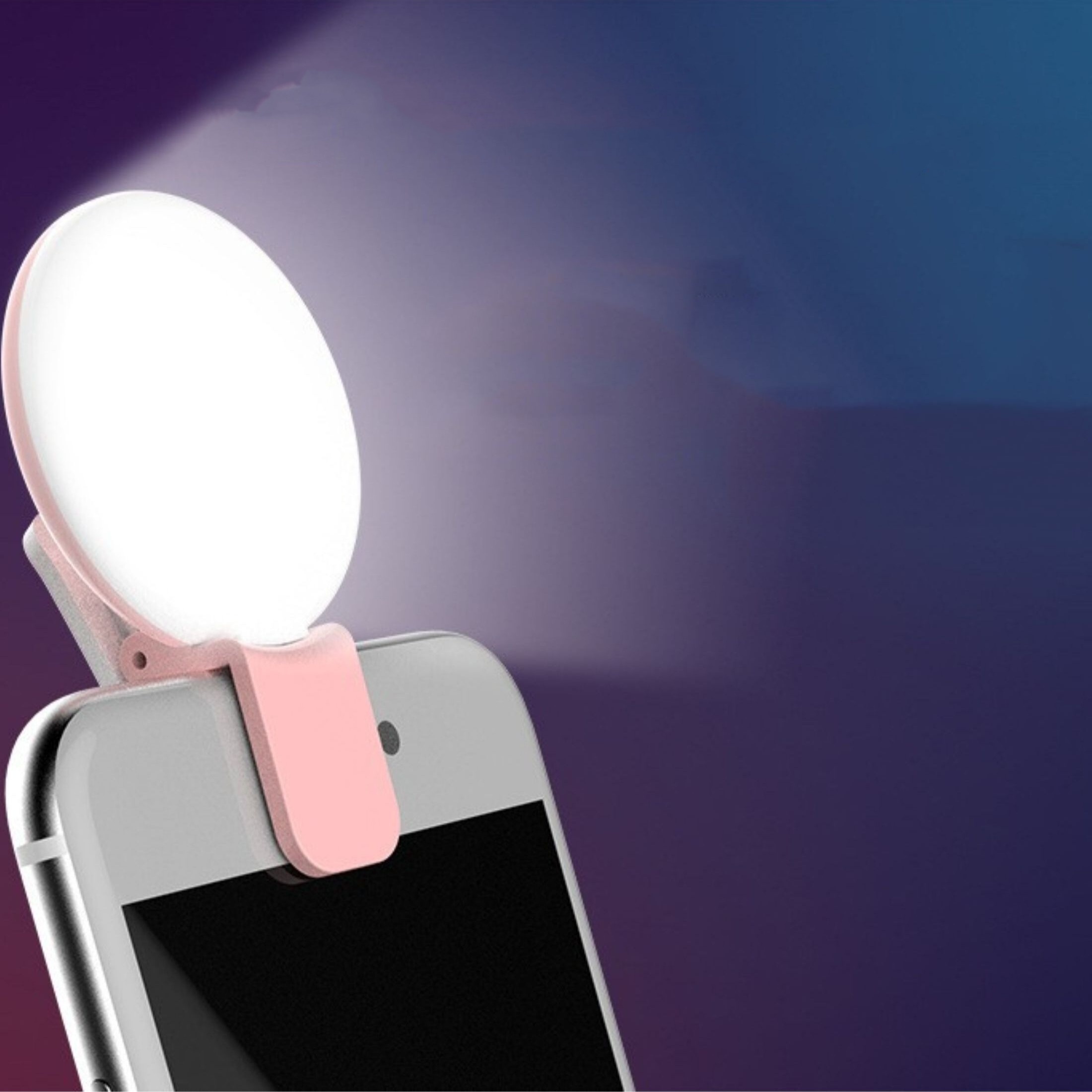 Paquete de 2 60 luces LED para selfie, clip portátil para luz de llenado de  teléfono, luz recargable de 2200 mAh, CRI 97+, 3 modos de luz, iluminación