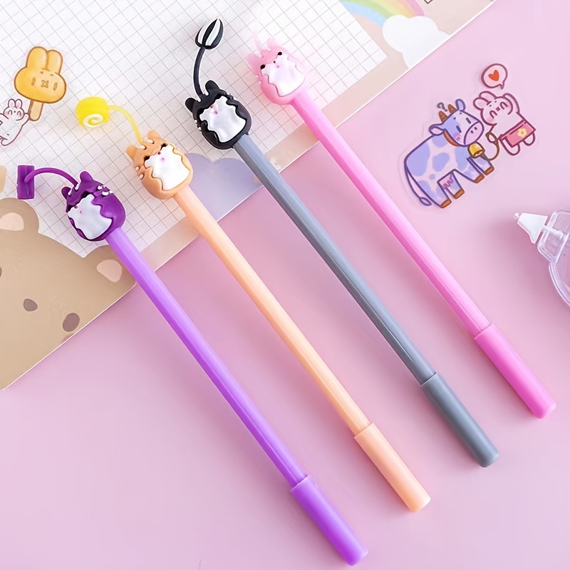 4pcs Kawaii Stationery Cute Gel Pens Cute Stationary Japanese Pens