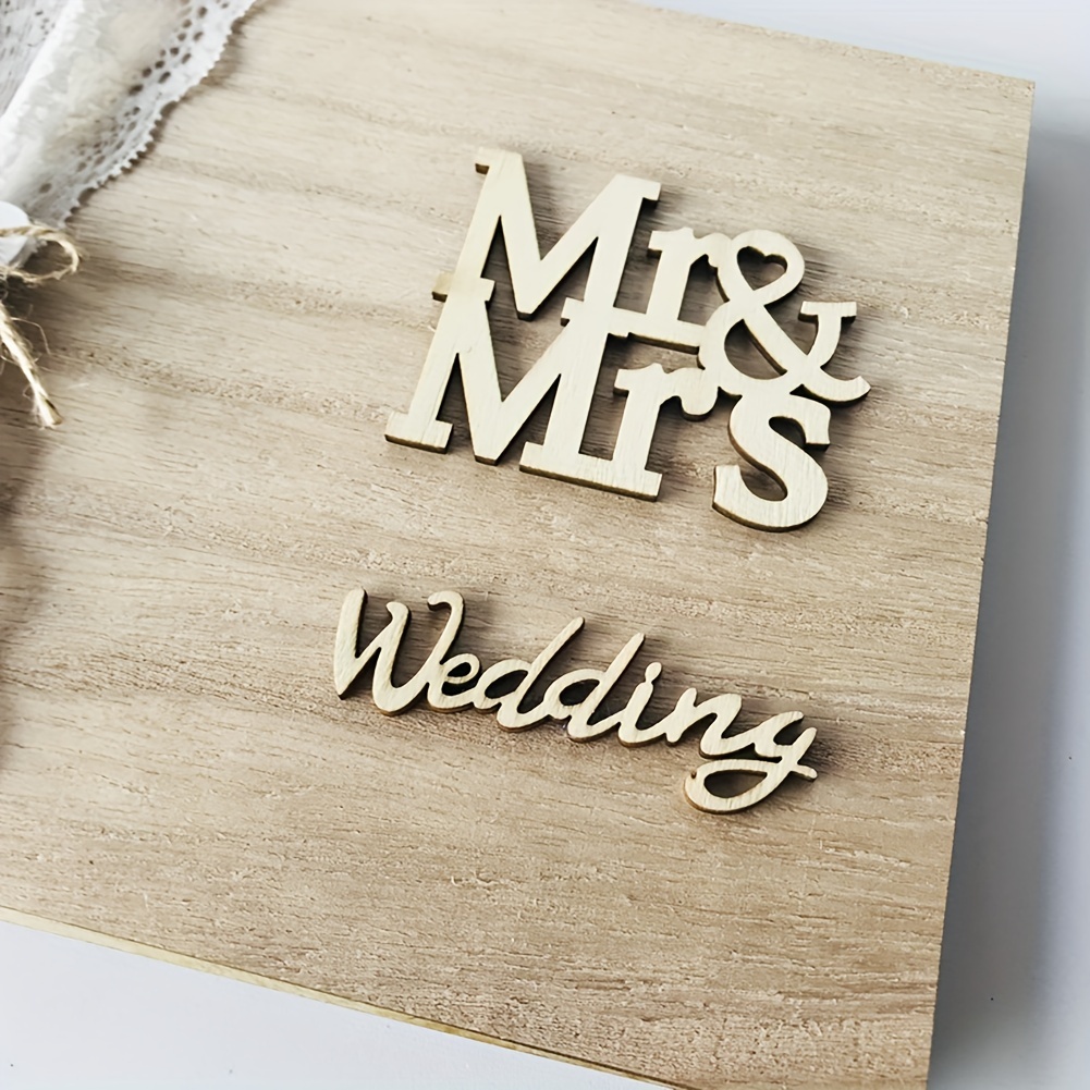 Wooden Guest Book Signs Wedding Romantic Marriage Guestbook - Temu