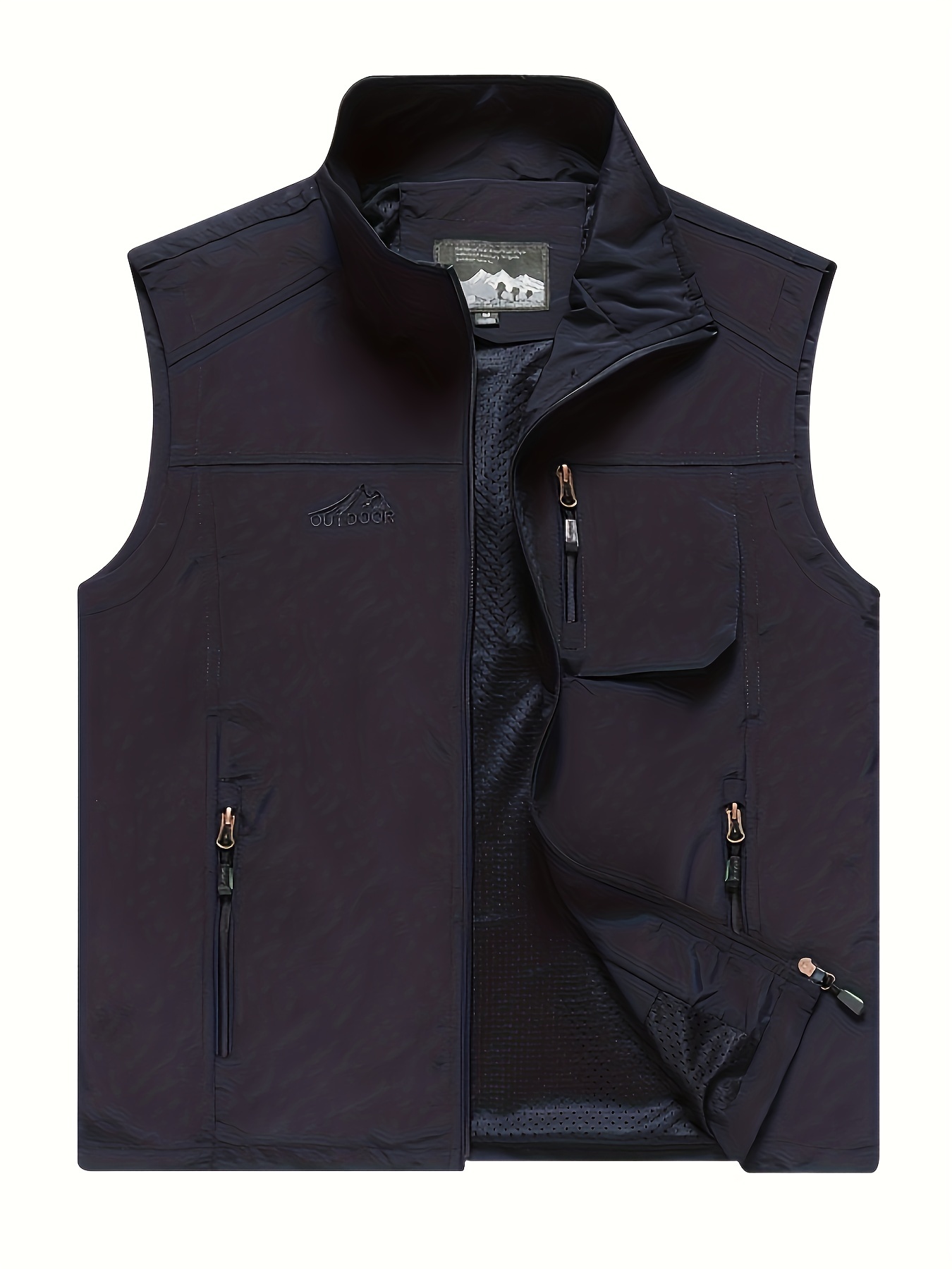 Plus Size Men's Streetwear Cargo Sleeveless Jackets Multi - Temu