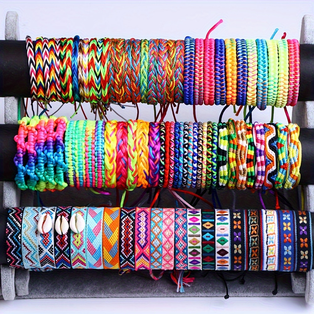 Lot Colorful Handmade Rope Bracelet Making Adjustable Rope - Temu