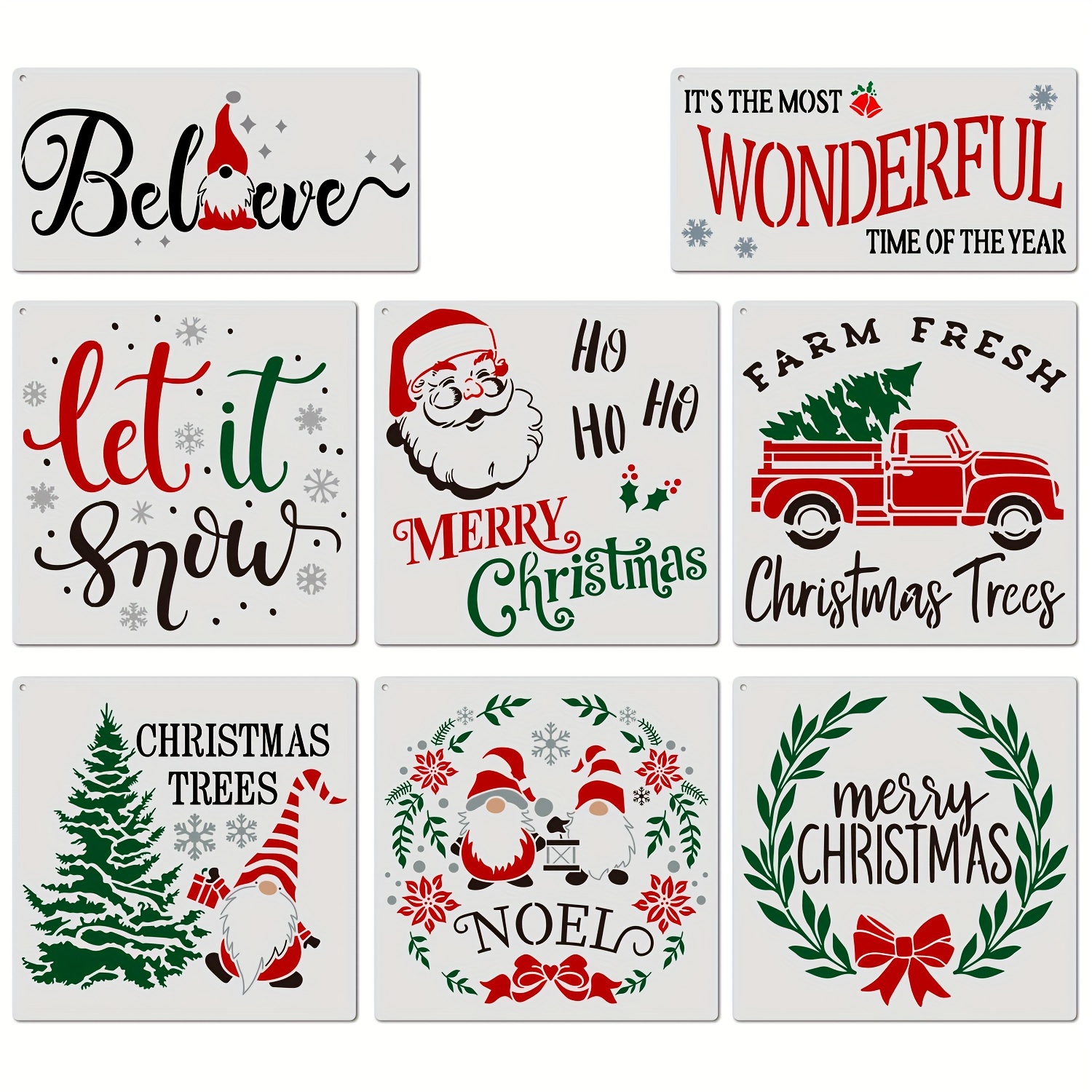 Small Christmas Stencils For Painting On Wood Diy - Temu