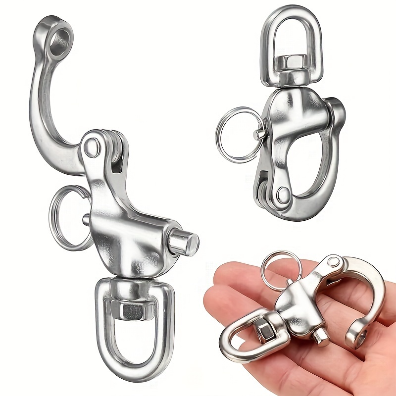1pc 2pcs Stainless Steel Swivel Eye Snap Shackle Quick Release