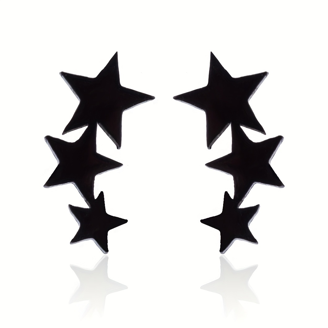 Stainless Steel Geometric Star Stud Earrings Small Earrings
