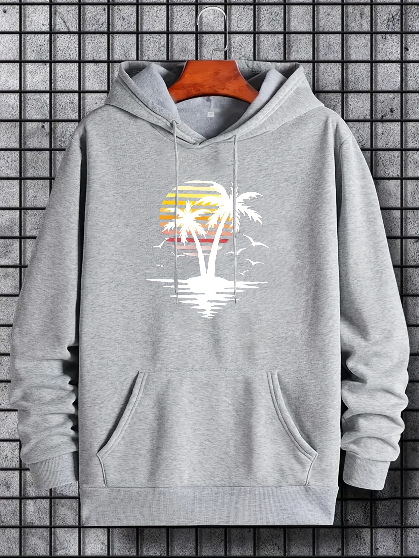 Estampado De rbol De Coco Al Atardecer Sudaderas Con Temu Chile