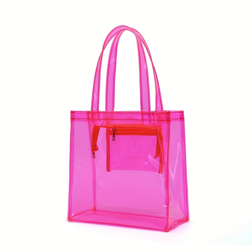 Tote Bag Transparent Jelly Large Pvc Clear Handbag Women Shoulder