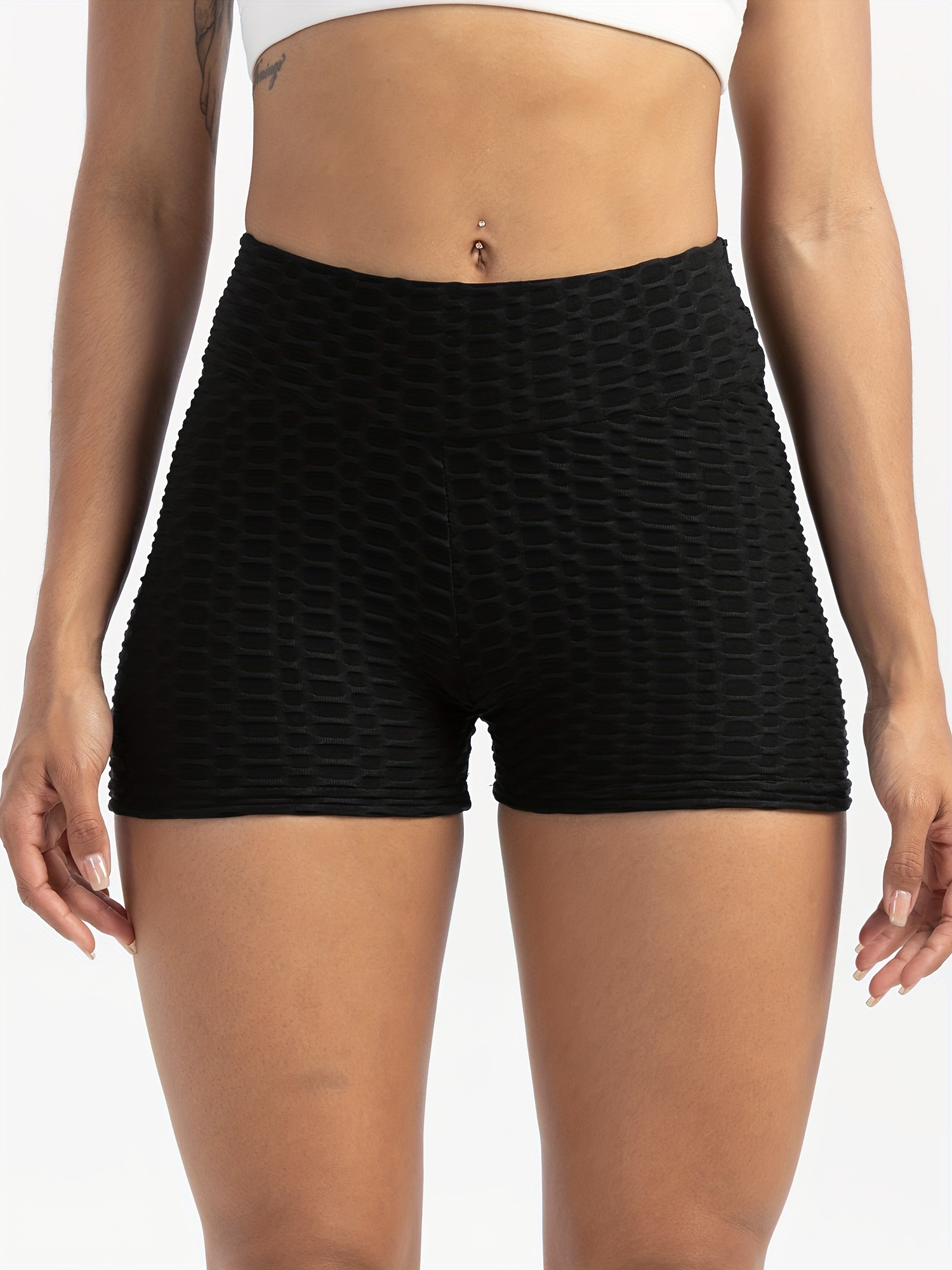Skinny Biker Shorts, Pocket Casual Short Leggings For Summer & Spring,  Women's Clothing