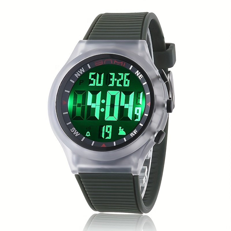 Green hot sale digital watch