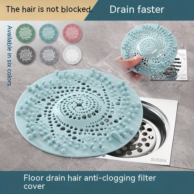 Pentagram Silicone Floor Drain Bathroom Drain Hair Catcher Bath