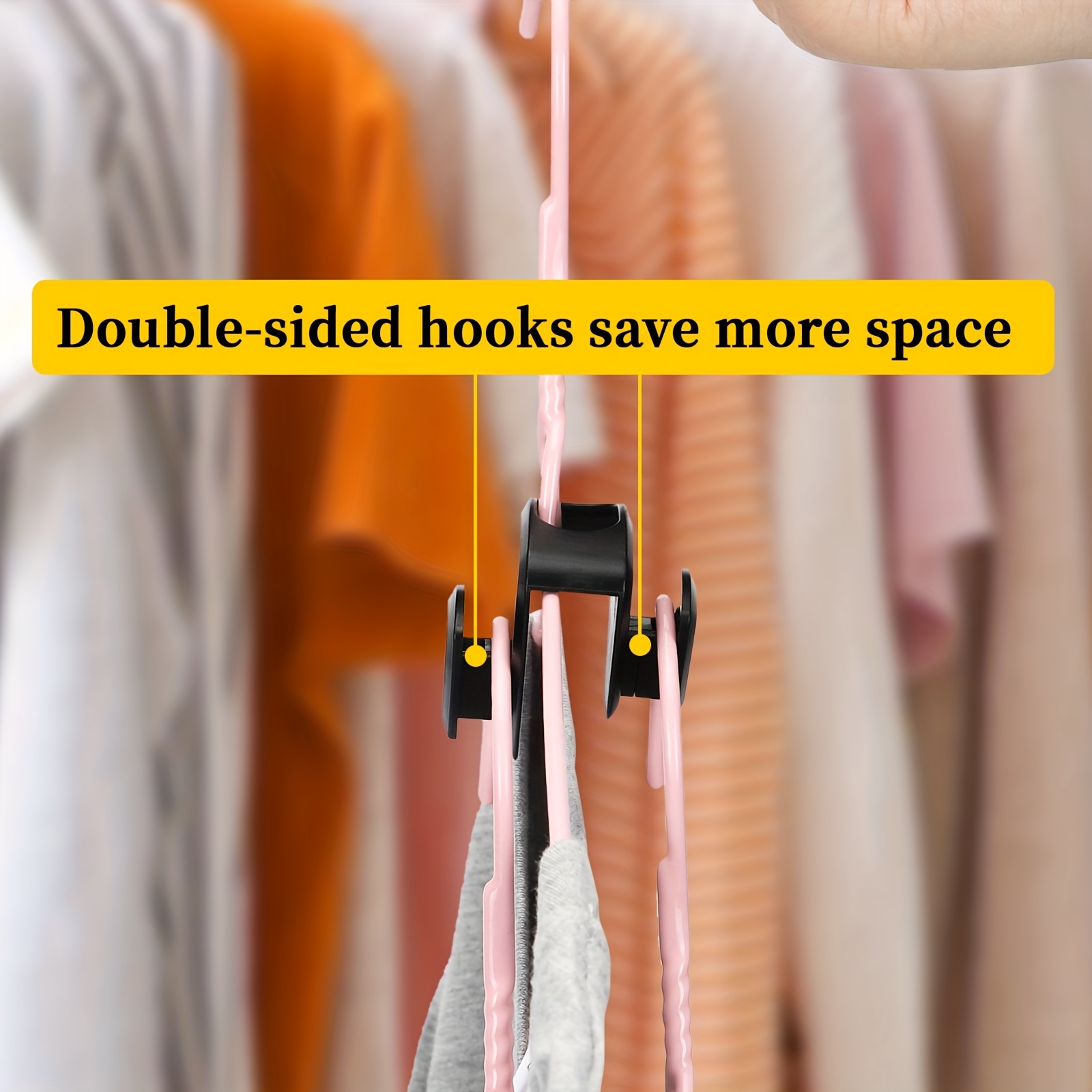 Space saving Double sided Clothes Hangers Triple Closet - Temu Canada