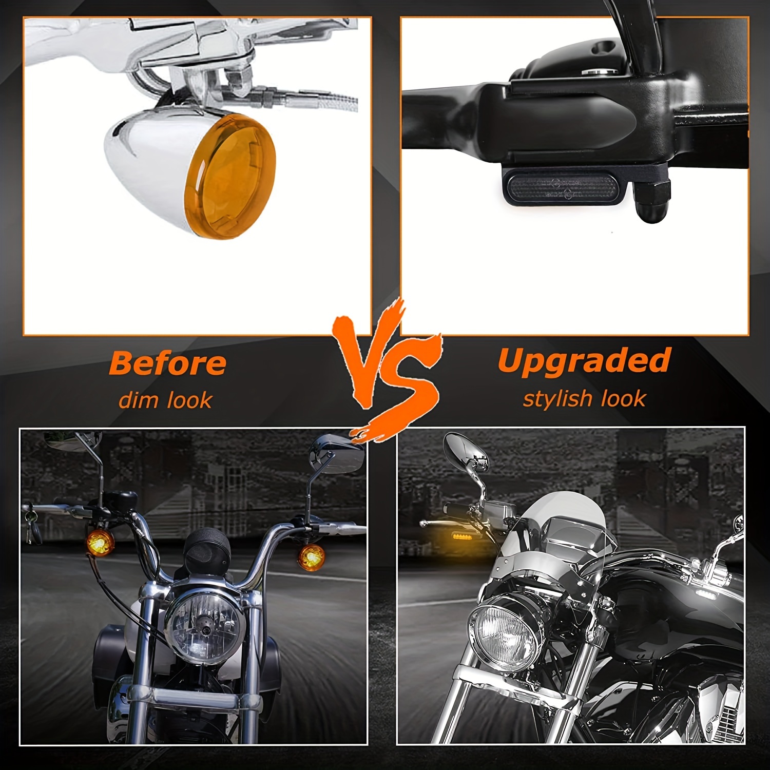 2pcs Motorrad Led Blinker Licht Amber Blade Lampe Blinker Wasserdicht  Universal Blinking Moto Bike Super Bright