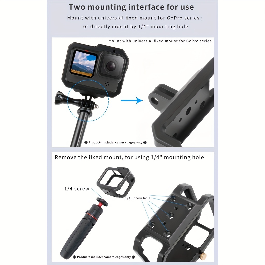 Achetez Cadre de Protection de la Caméra Cadre de Logement en Alliage en  Aluminium Anti-impact Pour GoPro Hero 10/9 de Chine