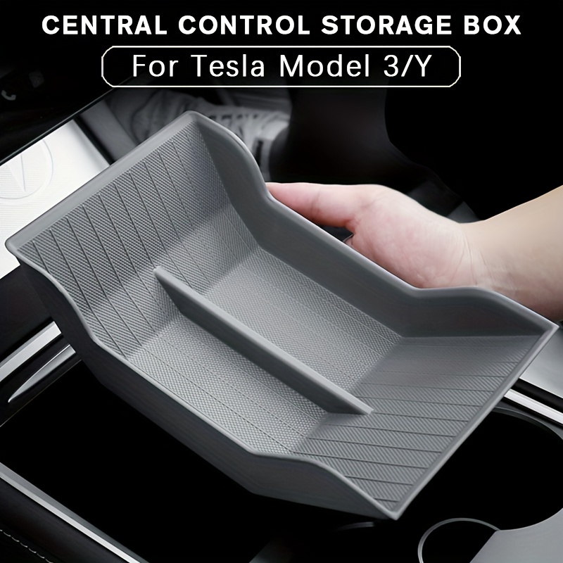 Fit For Tesla Model Y Model 3 2021 2022 2023 New Center Console Storage Box  Central Armrest Organizer Tray Interior Accessories