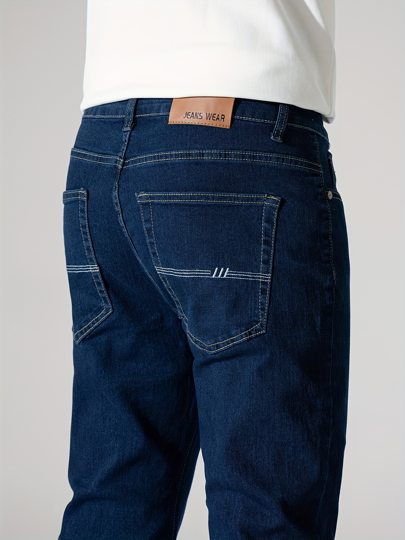 XIULAIQ New Hombres Moda Jeans Business Casual Estiramiento Slim