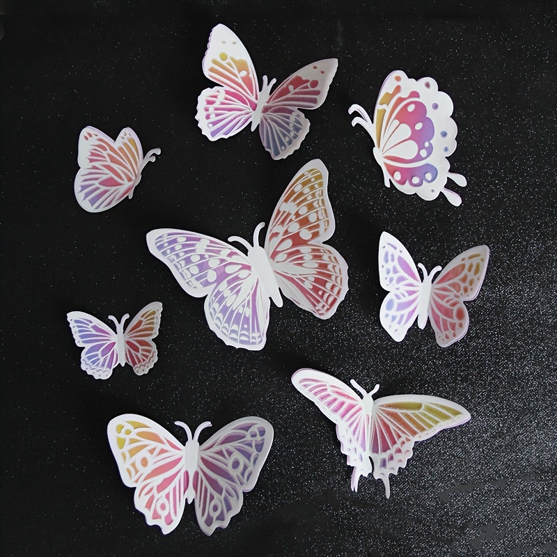  Glow Butterfly Wall Decor Stickers,58Pcs Luminous Butterfly Wall  Decals Colorful Wall Art Butterfly Decor DIY Glow in The Dark Wall Decals  for Kids Girls Bedroom Bathroom Decorations (Sky Blue) : Tools