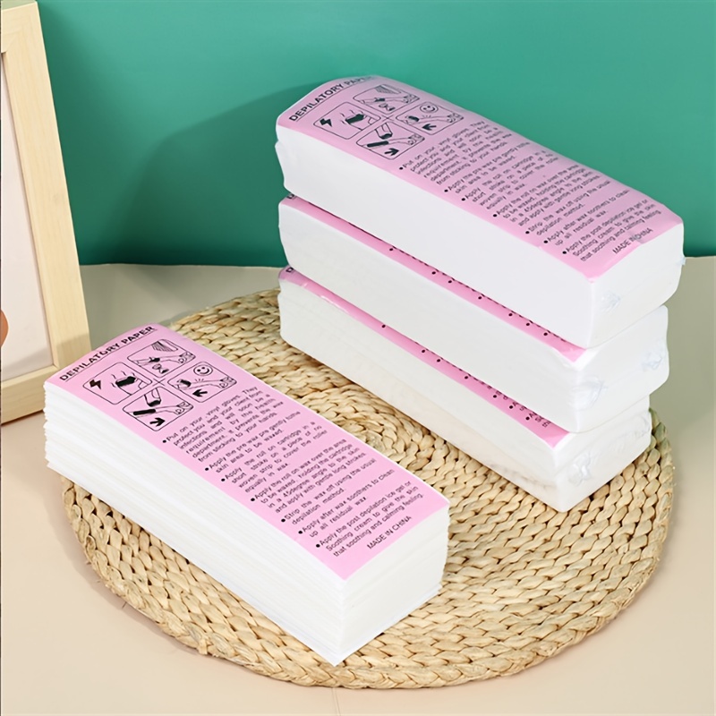 400 Pcs Wax Strips and Sticks Hair Removal Wax Strips with Wooden Wax Applicator Sticks for Body Skin Hair Removal, Other