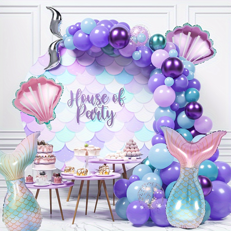 17PCS Mermaid Tail Balloons Foil Ocean Balloons with 20PCS Latex Multicolor  Balloons for Sea Theme Party, Wedding, Kids Boys Girls Birthday Decorations  - China Birthday Party Decoration Supplies and Happy Birthday Letter