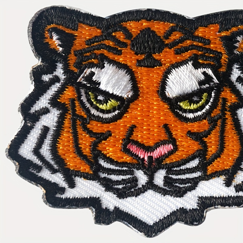 Large Multi color Tiger Head Iron on Sew on Patch Jacket - Temu