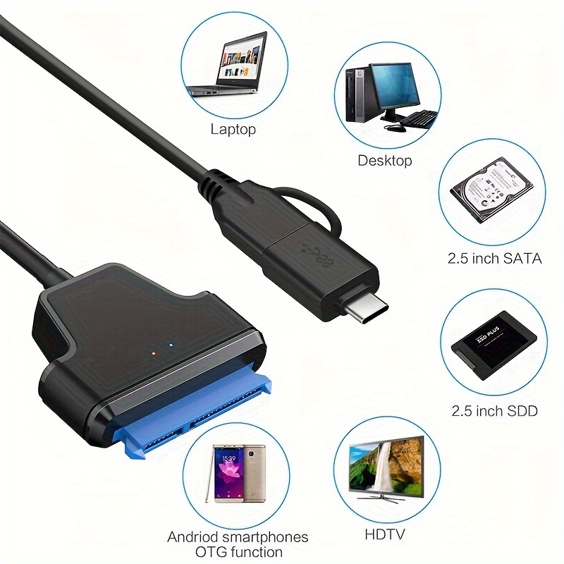 USB 3.0 to 2.5 SATA III Hard Drive Adapter Cable/UASP SATA to USB3.0  Converter