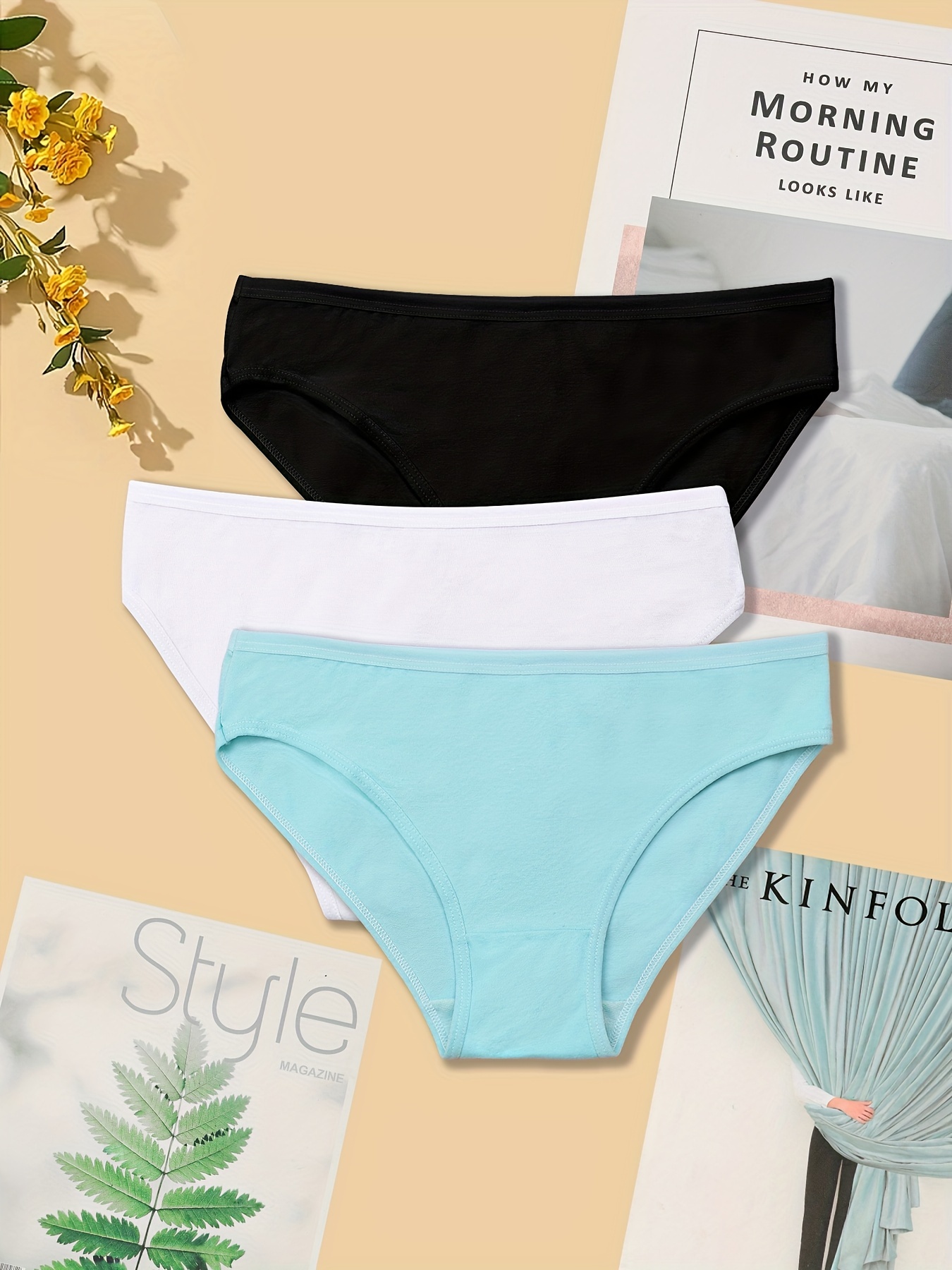Simple Solid Thongs Soft Comfy Intimates Sports Panties - Temu
