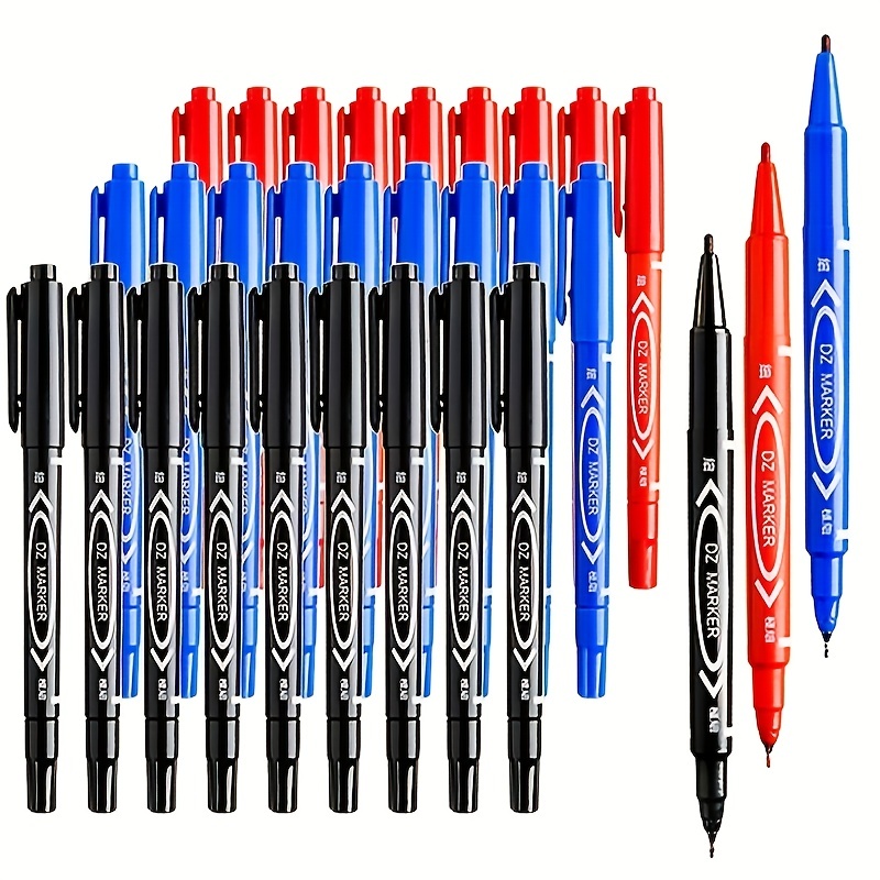 Quick drying Double headed Marker Pen Set student Color - Temu