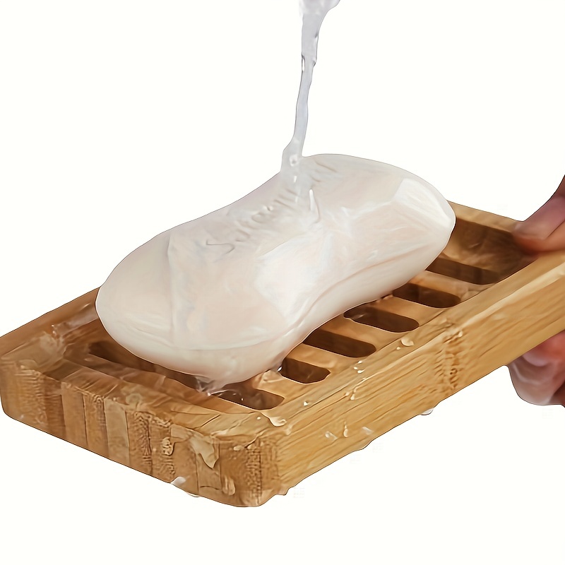 Wooden Soap Dish For Shower Shower Soap Holder Self Draining - Temu