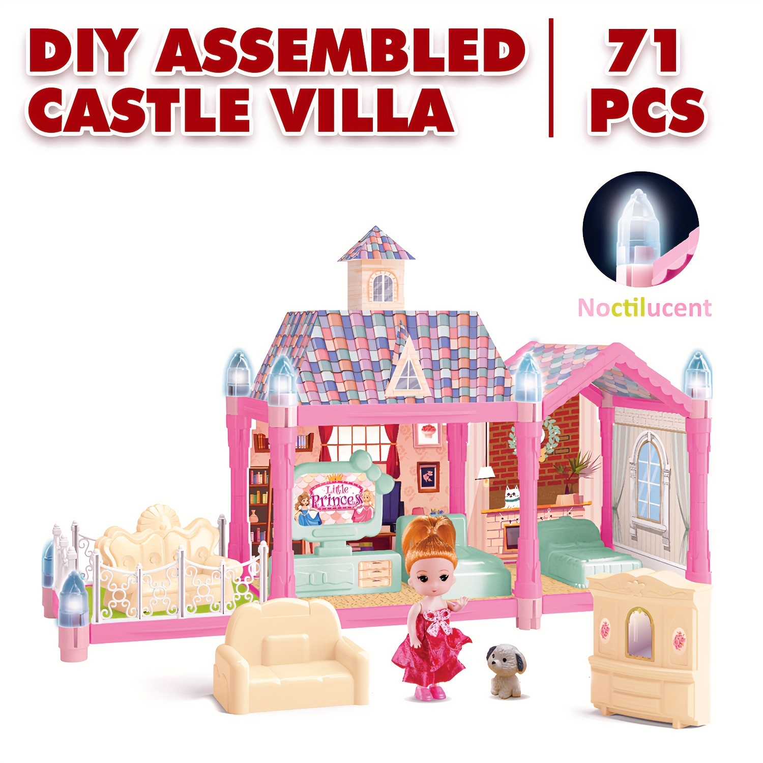 Children's Toy House, Girl Princess Villa Castle, Girl Doll Game House,  Equipped With Self-designed Furniture Accessories - Suitable For Birthday  Gifts For Girls! Thanksgiving/christmas Gifts - Temu New Zealand