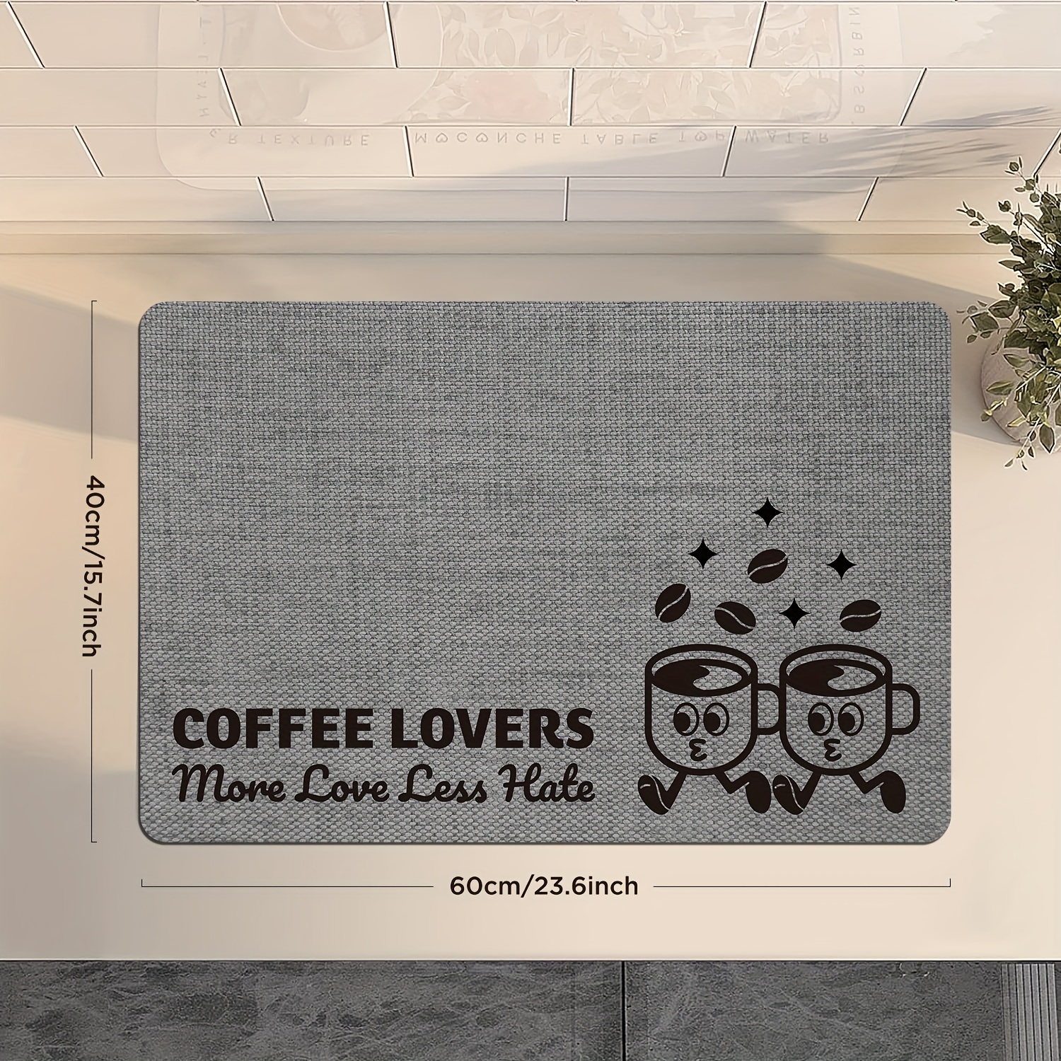 Mat Stain Absorbent Dish Drying Mat Kitchen Counter-Coffee Bar
