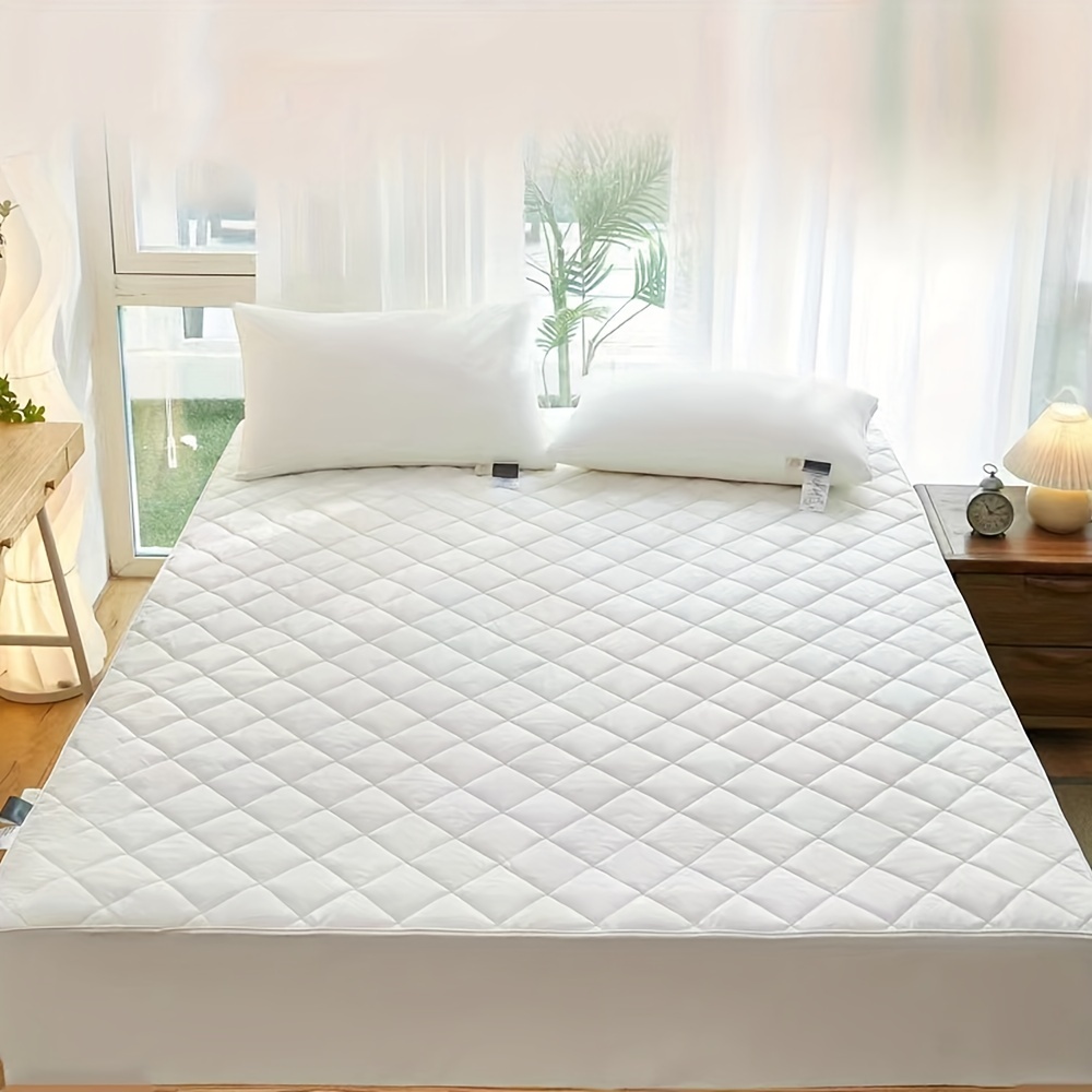 Bedding Quilted Fitted Mattress Pad Elastic Fitted Mattress - Temu